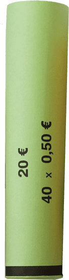 100 paper tubes for 0,50 € coins